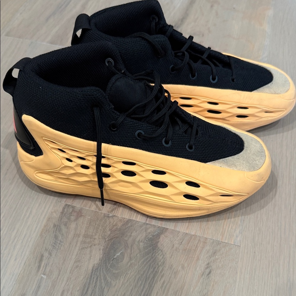 adidas Black and Orange Kids Sneakers